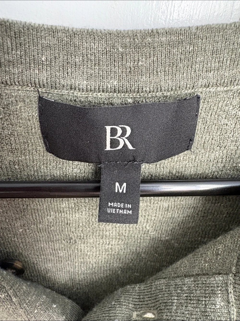Banana Republic Olive Green Knit Henley Top